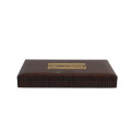 DS Recyclable Wooden Metal Charts Collection Boxes Customized Gold Commercial Coin Storage Display Wood Decorative Box